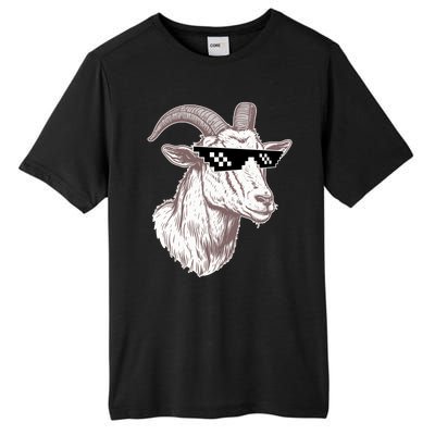 Funny GOAT Pixel Sunglasses Meme Tall Fusion ChromaSoft Performance T-Shirt