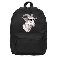 Funny GOAT Pixel Sunglasses Meme 16 in Basic Backpack