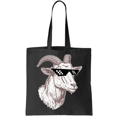 Funny GOAT Pixel Sunglasses Meme Bag