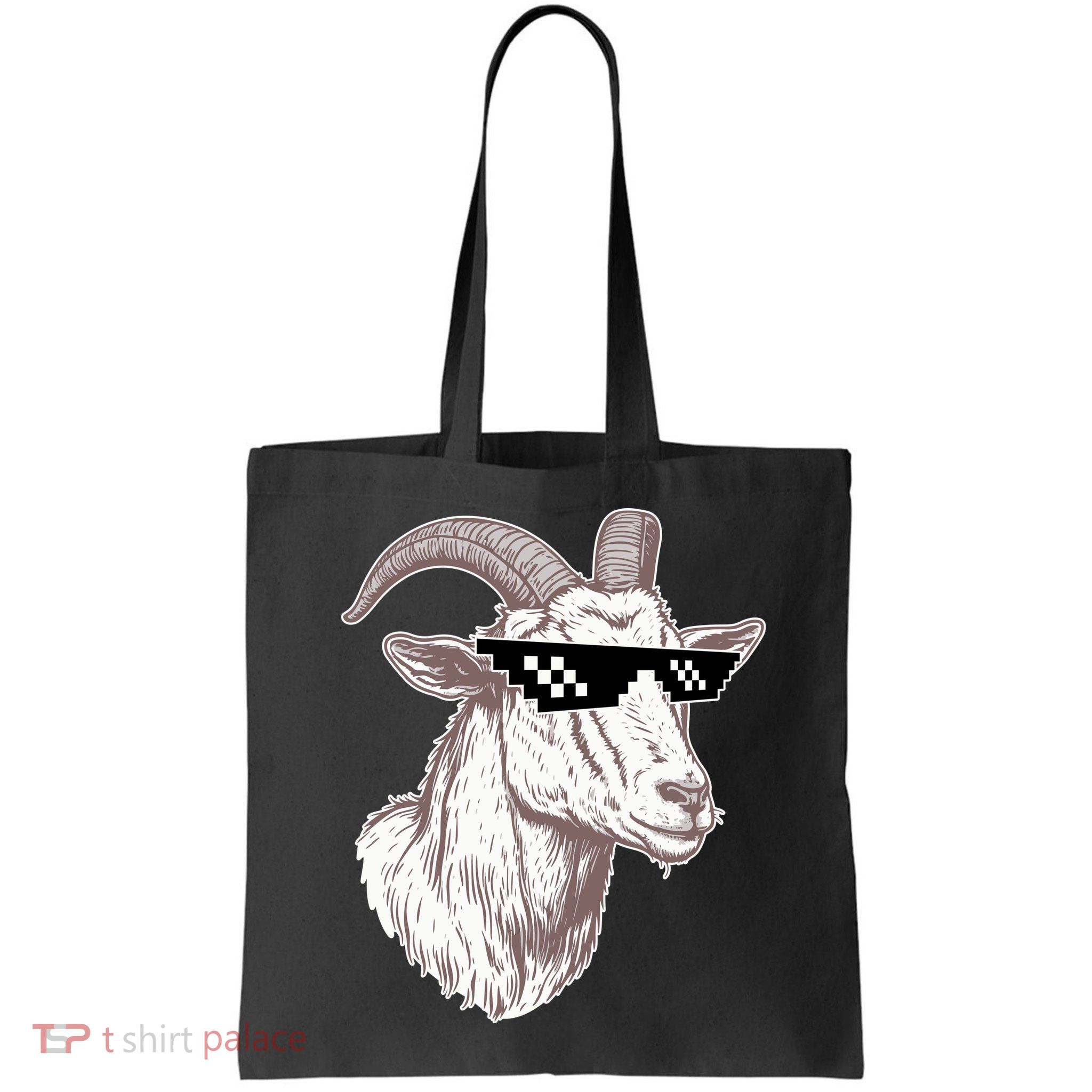 Funny GOAT Pixel Sunglasses Meme Bag