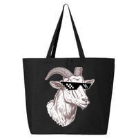 Funny GOAT Pixel Sunglasses Meme 25L Jumbo Tote