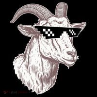 Funny GOAT Pixel Sunglasses Meme Baby Bodysuit