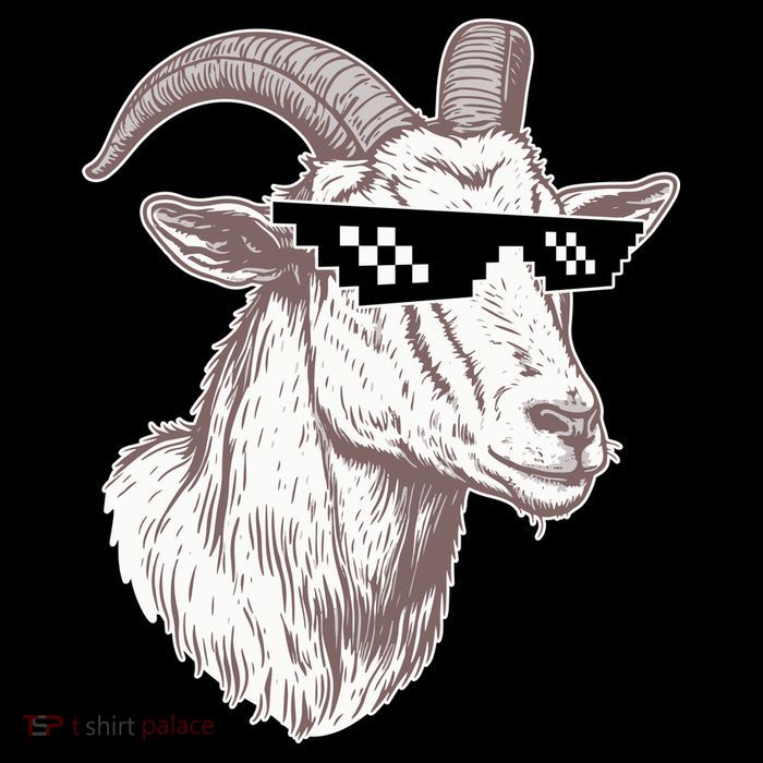 Funny GOAT Pixel Sunglasses Meme Wool Snapback Cap