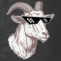 Funny GOAT Pixel Sunglasses Meme Premium T-Shirt