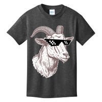 Funny GOAT Pixel Sunglasses Meme Kids T-Shirt