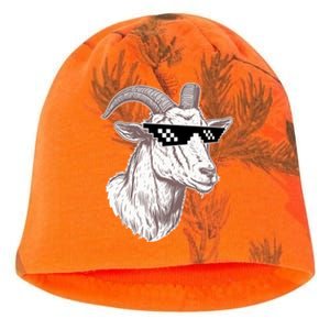 Funny GOAT Pixel Sunglasses Meme Kati - Camo Knit Beanie