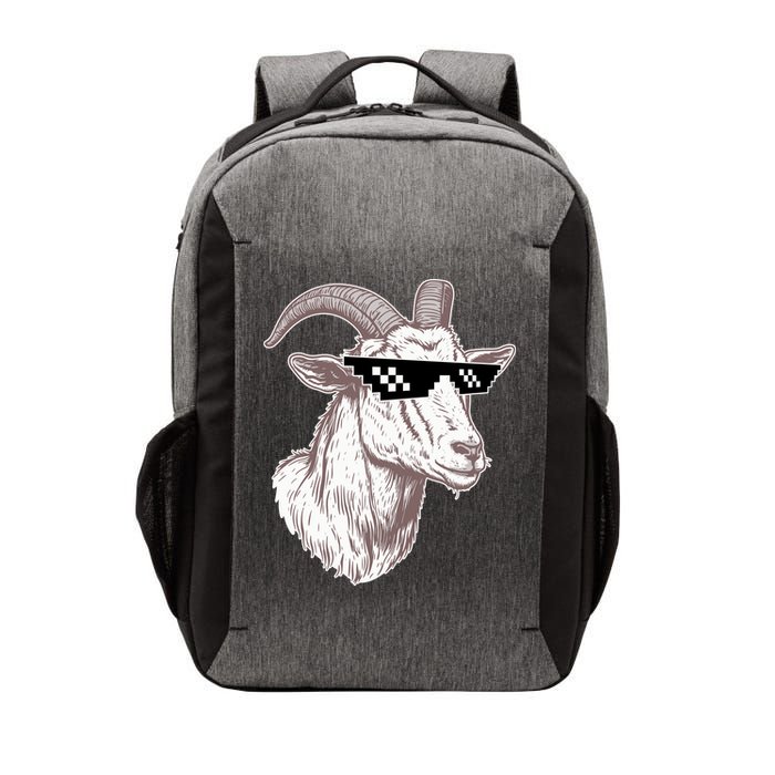 Funny GOAT Pixel Sunglasses Meme Vector Backpack
