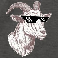 Funny GOAT Pixel Sunglasses Meme Vector Backpack