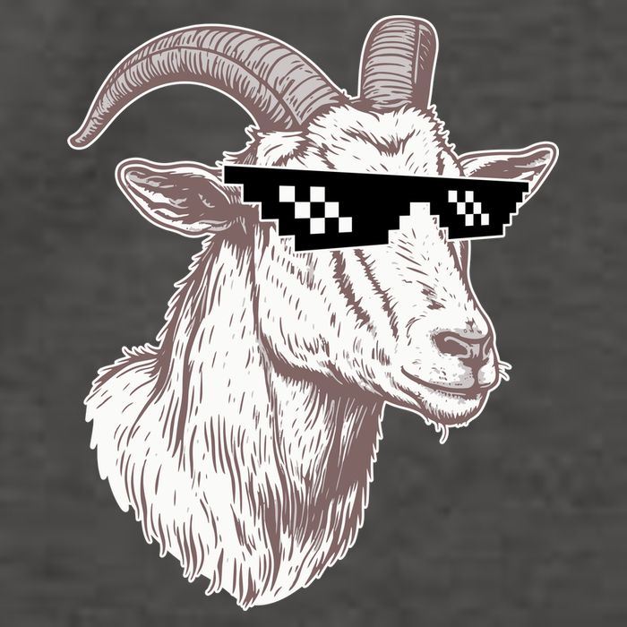 Funny GOAT Pixel Sunglasses Meme Vector Backpack