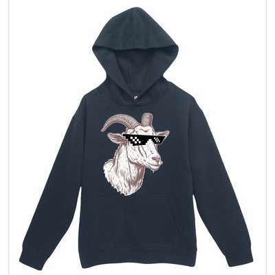 Funny GOAT Pixel Sunglasses Meme Urban Pullover Hoodie