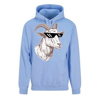 Funny GOAT Pixel Sunglasses Meme Unisex Surf Hoodie