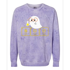 Funny Ghost Periodic Table Boo Halloween Costume Chemistry Colorblast Crewneck Sweatshirt