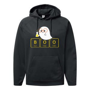 Funny Ghost Periodic Table Boo Halloween Costume Chemistry Performance Fleece Hoodie