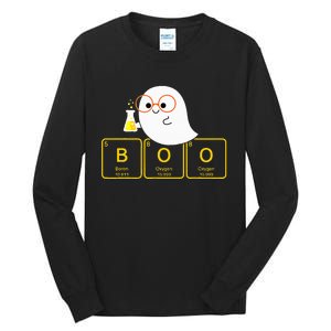 Funny Ghost Periodic Table Boo Halloween Costume Chemistry Tall Long Sleeve T-Shirt