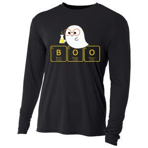 Funny Ghost Periodic Table Boo Halloween Costume Chemistry Cooling Performance Long Sleeve Crew