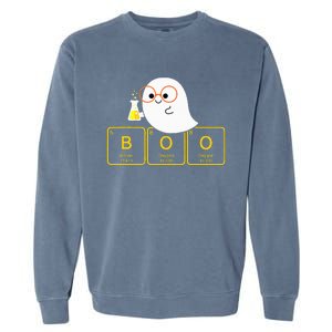 Funny Ghost Periodic Table Boo Halloween Costume Chemistry Garment-Dyed Sweatshirt