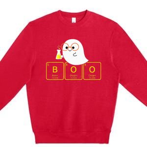 Funny Ghost Periodic Table Boo Halloween Costume Chemistry Premium Crewneck Sweatshirt