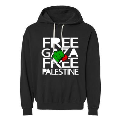 Free Gaza Palestine Flag Garment-Dyed Fleece Hoodie