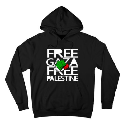 Free Gaza Palestine Flag Hoodie