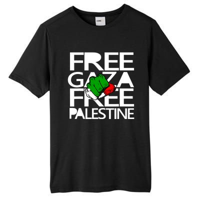 Free Gaza Palestine Flag Tall Fusion ChromaSoft Performance T-Shirt