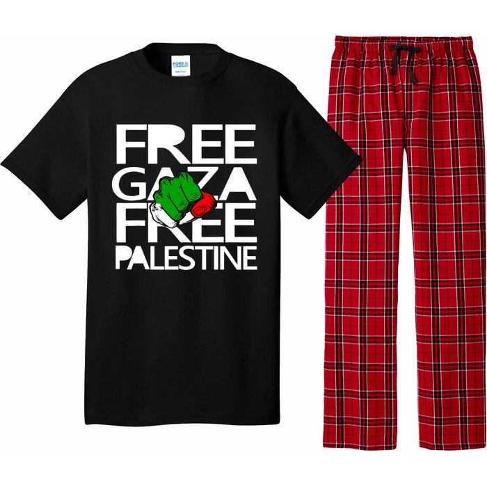 Free Gaza Palestine Flag Pajama Set