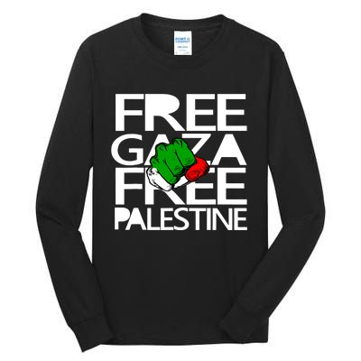 Free Gaza Palestine Flag Tall Long Sleeve T-Shirt