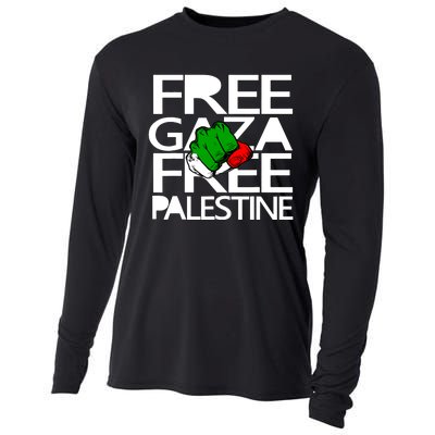 Free Gaza Palestine Flag Cooling Performance Long Sleeve Crew