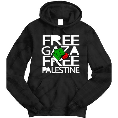 Free Gaza Palestine Flag Tie Dye Hoodie