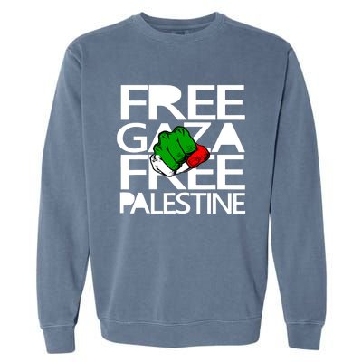 Free Gaza Palestine Flag Garment-Dyed Sweatshirt