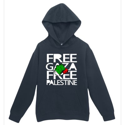 Free Gaza Palestine Flag Urban Pullover Hoodie