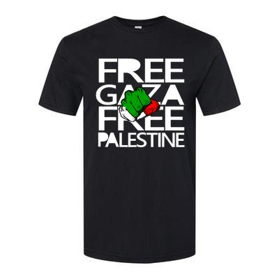 Free Gaza Palestine Flag Softstyle CVC T-Shirt