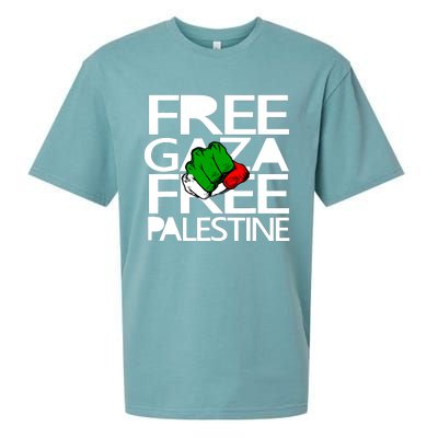 Free Gaza Palestine Flag Sueded Cloud Jersey T-Shirt