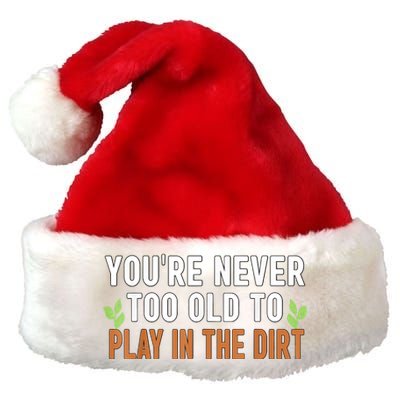 Funny Gardener Plant Gardening Premium Christmas Santa Hat