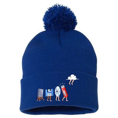 Funny Geek Programmer Nerd Developer Computer Engineering Gift Pom Pom 12in Knit Beanie