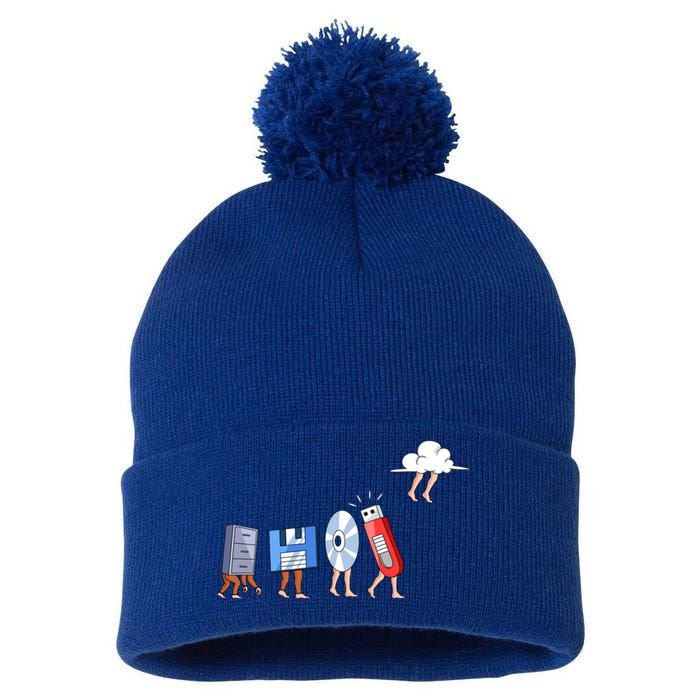 Funny Geek Programmer Nerd Developer Computer Engineering Gift Pom Pom 12in Knit Beanie