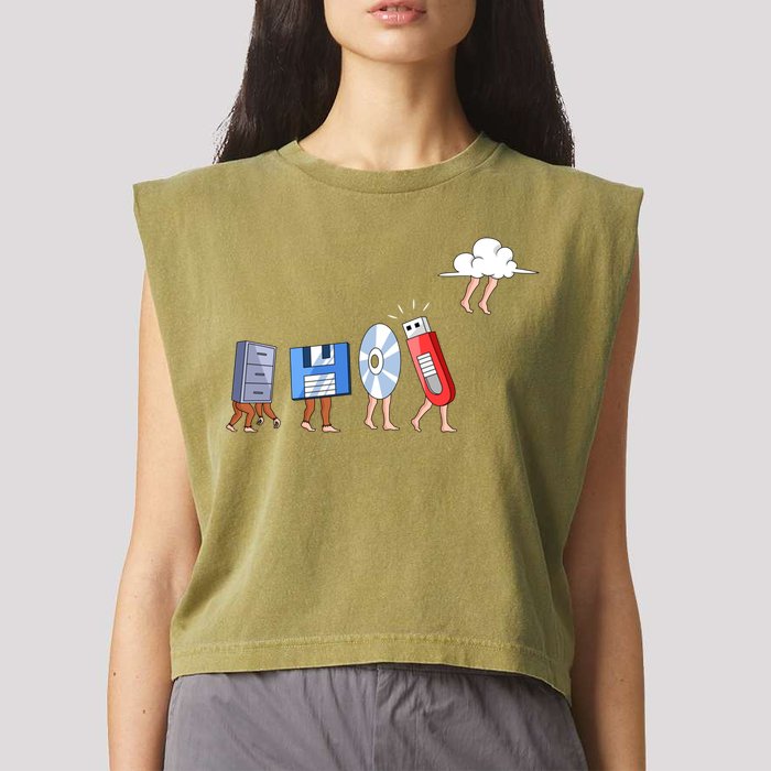 Funny Geek Programmer Nerd Developer Computer Engineering Gift Garment-Dyed Women's Muscle Tee