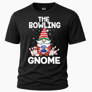 Funny Gnome Pajamas Bowling Gnome Xmas Cute Christmas Gnome Cooling Performance Crew T-Shirt