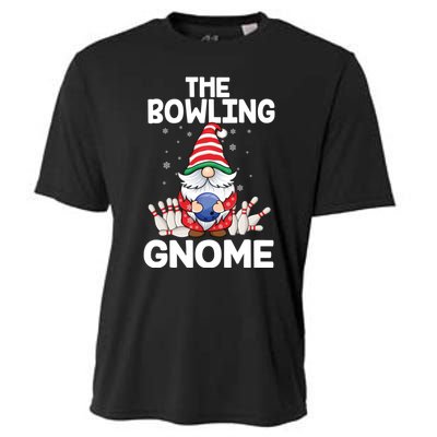 Funny Gnome Pajamas Bowling Gnome Xmas Cute Christmas Gnome Cooling Performance Crew T-Shirt