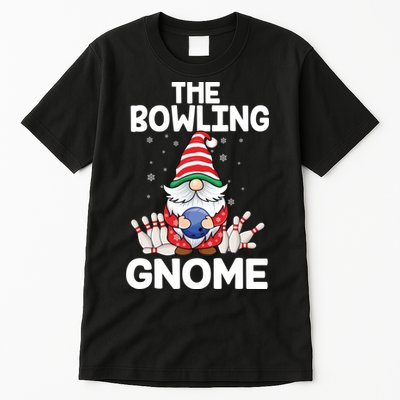 Funny Gnome Pajamas Bowling Gnome Xmas Cute Christmas Gnome Tall T-Shirt