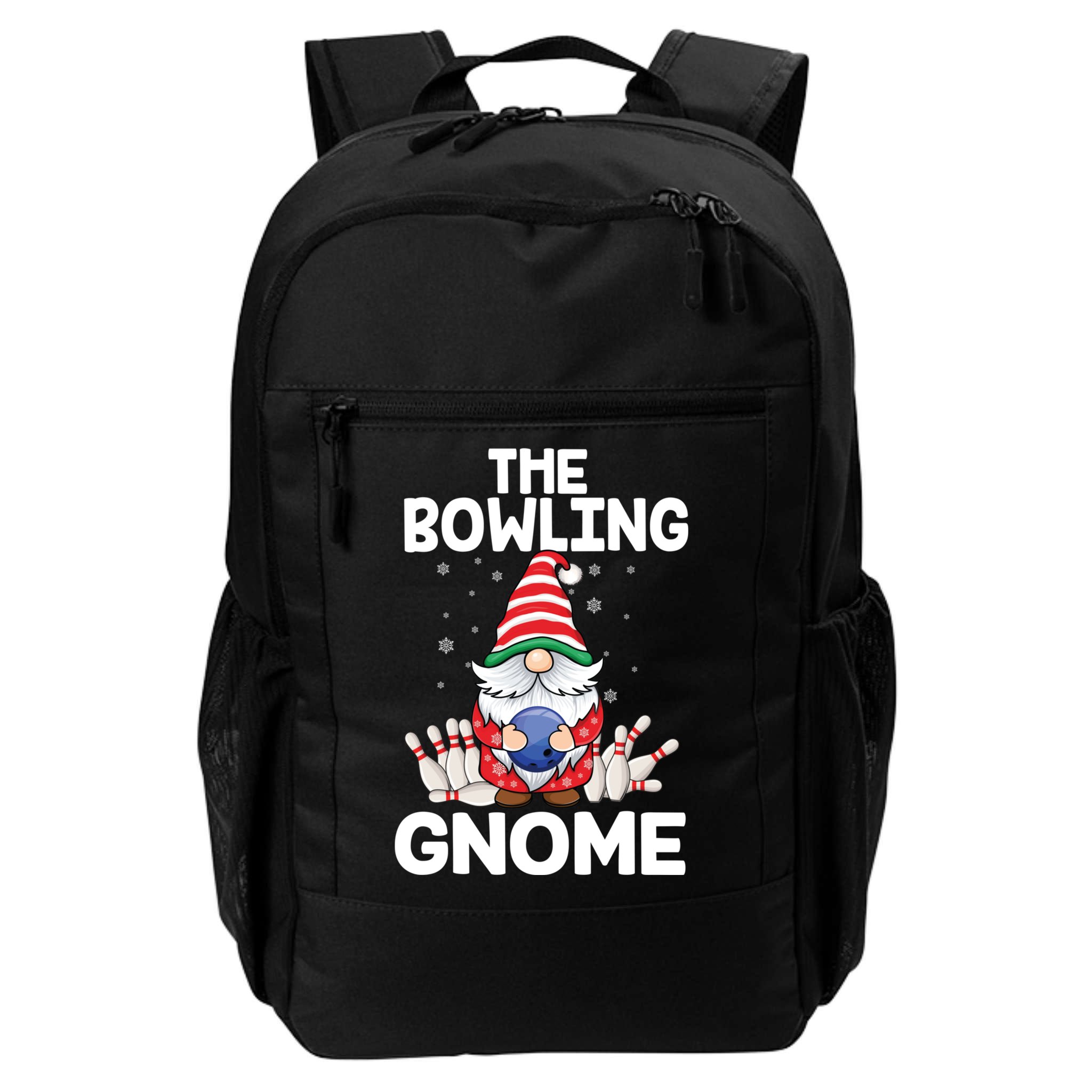 Funny Gnome Pajamas Bowling Gnome Xmas Cute Christmas Gnome Backpack