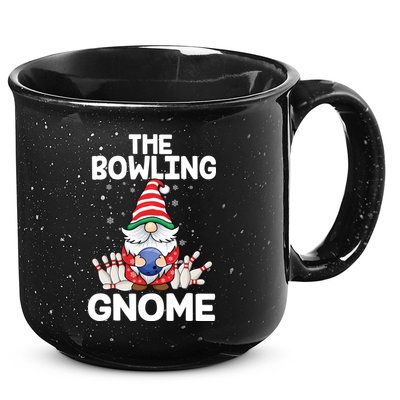 Funny Gnome Pajamas Bowling Gnome Xmas Cute Christmas Gnome 15oz Campfire Ceramic Mug
