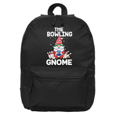 Funny Gnome Pajamas Bowling Gnome Xmas Cute Christmas Gnome 16 in Basic Backpack