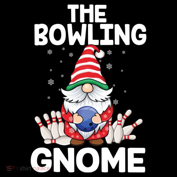 Funny Gnome Pajamas Bowling Gnome Xmas Cute Christmas Gnome Kids T-Shirt
