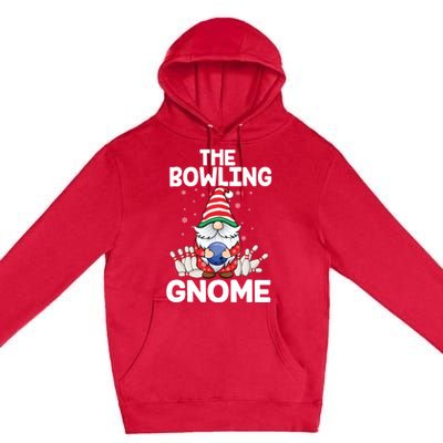 Funny Gnome Pajamas Bowling Gnome Xmas Cute Christmas Gnome Premium Pullover Hoodie