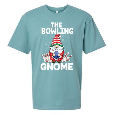 Funny Gnome Pajamas Bowling Gnome Xmas Cute Christmas Gnome Sueded Cloud Jersey T-Shirt