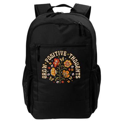 Floral Grow Positive Thoughts Boho Peace Flowers Gardeners Daily Commute Backpack