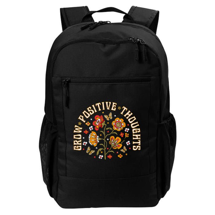 Floral Grow Positive Thoughts Boho Peace Flowers Gardeners Daily Commute Backpack