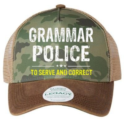 funny Grammar Police Costume Idea Legacy Tie Dye Trucker Hat