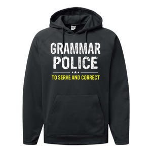 funny Grammar Police Costume Idea Performance Fleece Hoodie