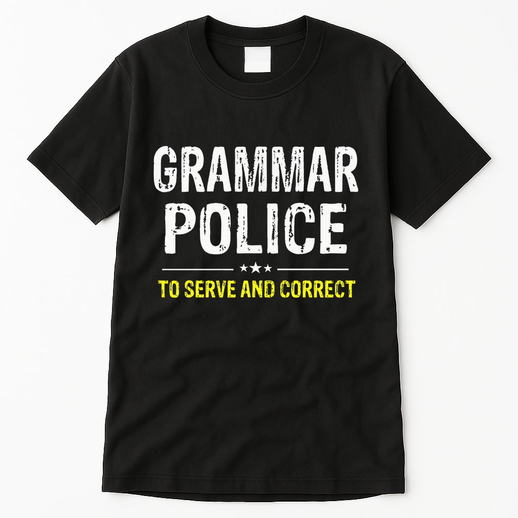 funny Grammar Police Costume Idea Tall T-Shirt